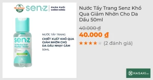 Nước Tẩy Trang Senz Khổ Qua Giảm Nhờn Cho Da Dầu 50ml