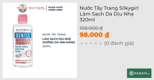 Nước Tẩy Trang Silkygirl Làm Sạch Da Dịu Nhẹ 320ml