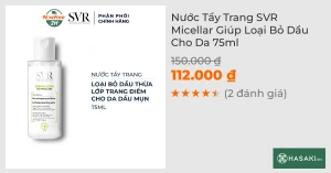 Nước Tẩy Trang SVR Micellar Giúp Loại Bỏ Dầu Cho Da 75ml