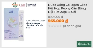 Nước Uống Collagen Gilaa Kết Hợp Peony Cân Bằng Nội Tiết 20gx15 Gói