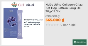 Nước Uống Collagen Gilaa Kết Hợp Saffron Sáng Da 20gx15 Gói