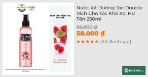 Nước Xịt Dưỡng Tóc Double Rich Cho Tóc Khô Xơ, Hư Tổn 250ml