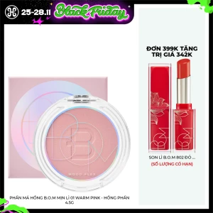 Phấn Má Hồng B.O.M Mịn Lì 01 Warm Pink - Hồng Phấn 4.5g