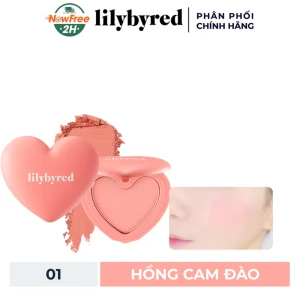 Phấn Má Hồng Lilybyred 01 Loveable Coral - Hồng Cam Đào 4.7g