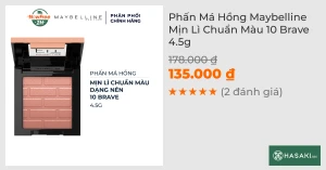Phấn Má Hồng Maybelline Mịn Lì Chuẩn Màu 10 Brave 4.5g