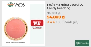 Phấn Má Hồng Vacosi 07 Candy Peach 5g