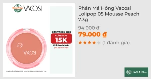 Phấn Má Hồng Vacosi Lolipop 05 Mousse Peach 7.3g