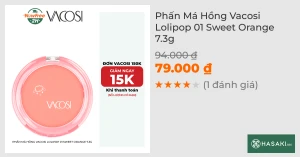 Phấn Má Hồng Vacosi Lolipop O1 Sweet Orange 5.6g