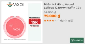 Phấn Má Hồng Vacosi Lolipop P2 Berry Muffin 5.6g
