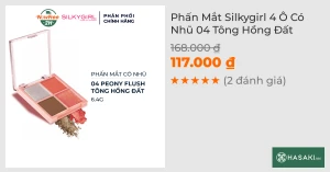 Phấn Mắt Silkygirl 4 Ô Có Nhũ 04 Tông Hồng Đất
