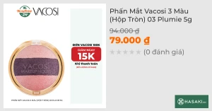 Phấn Mắt Vacosi 3 Màu (Hộp Tròn) 03 Plumie 5g