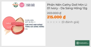 Phấn Nền Cathy Doll Mịn Lì 01 Ivory - Da Sáng Hồng 12g