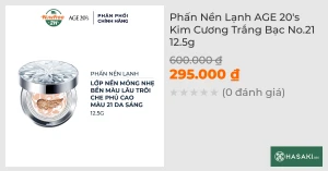 Phấn Nền Lạnh AGE 20's Kim Cương Trắng Bạc No.21 12.5g