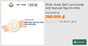 Phấn Nước Đơn Lemonade A02 Natural 15g (Vỏ Mới)