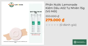 Phấn Nước Lemonade Kiềm Dầu A02 Tự Nhiên 15g (Vỏ Mới)