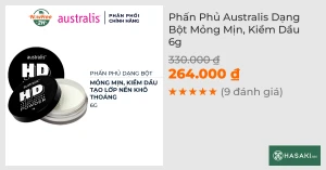 Phấn Phủ Australis Dạng Bột Mỏng Mịn, Kiềm Dầu 6g