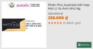 Phấn Phủ Australis Kết Hợp Mịn Lì Và Ánh Nhũ 9g