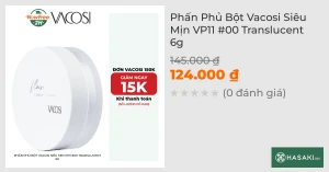 Phấn Phủ Bột Vacosi Siêu Mịn VP11 00 Translucent 6g