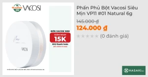 Phấn Phủ Bột Vacosi Siêu Mịn VP11 01 Natural 6g