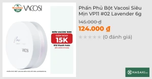 Phấn Phủ Bột Vacosi Siêu Mịn VP11 02 Lavender 6g