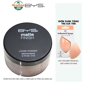 Phấn Phủ BYS Siêu Mịn Lì, Kiềm Dầu 01 Tông Da Sáng 21g