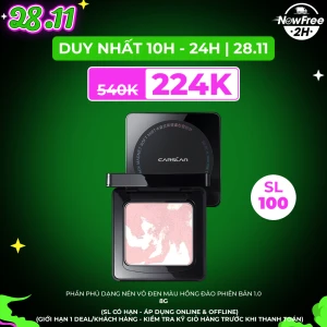 Phấn Phủ Carslan Dạng Nén Vỏ Đen Màu Hồng Đào Phiên Bản 1.0 8g