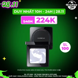 Phấn Phủ Carslan Dạng Nén Vỏ Đen Màu Tím Phiên Bản 1.0 8g