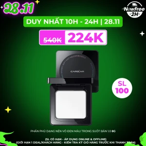 Phấn Phủ Carslan Dạng Nén Vỏ Đen Màu Trong Suốt Bản 1.0 8g