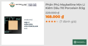 Phấn Phủ Maybelline Mịn Lì Kiềm Dầu 110 Porcelain 8.5g