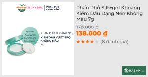Phấn Phủ Silkygirl Khoáng Kiềm Dầu Dạng Nén Không Màu 7g