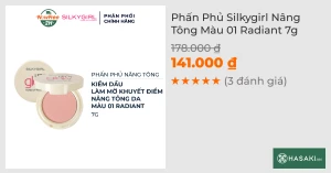 Phấn Phủ Silkygirl Nâng Tông Màu 01 Radiant 7g