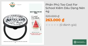 Phấn Phủ Too Cool For School Kiềm Dầu Dạng Nén 4g