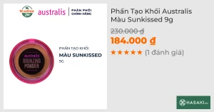 Phấn Tạo Khối Australis Màu Sunkissed 9g