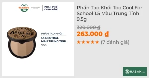 Phấn Tạo Khối Too Cool For School 1.5 Màu Trung Tính 9.5g