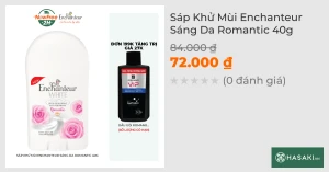 Sáp Khử Mùi Enchanteur Sáng Da Romantic 40g