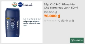 Sáp Khử Mùi Nivea Men Cho Nam Mát Lạnh 50ml