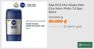 Sáp Khử Mùi Nivea Men Cho Nam Phân Tử Bạc 50ml
