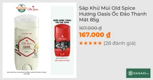 Sáp Khử Mùi Old Spice Hương Oasis Ốc Đảo Thanh Mát 85g