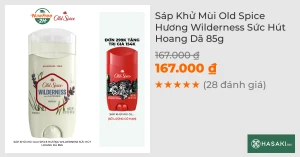 Sáp Khử Mùi Old Spice Hương Wilderness Sức Hút Hoang Dã 85g