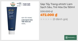 Sáp Tẩy Trang oh!oh! Hỗ Trợ Làm Sạch, Ngừa Lão Hóa Da 150ml