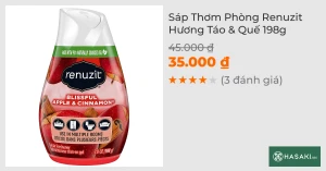 Sáp Thơm Phòng Renuzit Hương Táo & Quế 198g