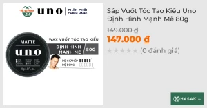 Sáp Vuốt Tóc Tạo Kiểu Uno Định Hình Mạnh Mẽ 80g