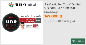 Sáp Vuốt Tóc Tạo Kiểu Uno Giữ Nếp Tự Nhiên 80g