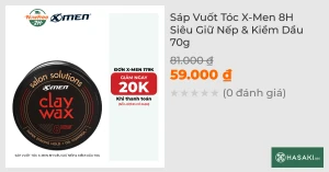 Sáp Vuốt Tóc X-Men 8H Siêu Giữ Nếp & Kiềm Dầu 65g