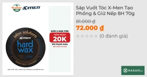 Sáp Vuốt Tóc X-Men Tạo Phồng & Giữ Nếp 8H 65g