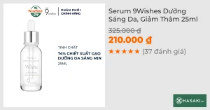 Serum 9Wishes Dưỡng Sáng Da, Giảm Thâm 25ml