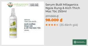 Serum Bưởi Milaganics Ngừa Rụng & Kích Thích Mọc Tóc 250ml