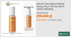 Serum Caryophy Dưỡng Sáng, Phục Hồi Da 50ml (HSD: 05/2025)