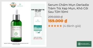 Serum Chấm Mụn Derladie Tràm Trà Xẹp Mụn, Khô Cồi Sau 72H 10ml