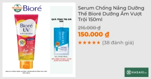 Serum Chống Nắng Dưỡng Thể Bioré Dưỡng Ẩm Vượt Trội 150ml
